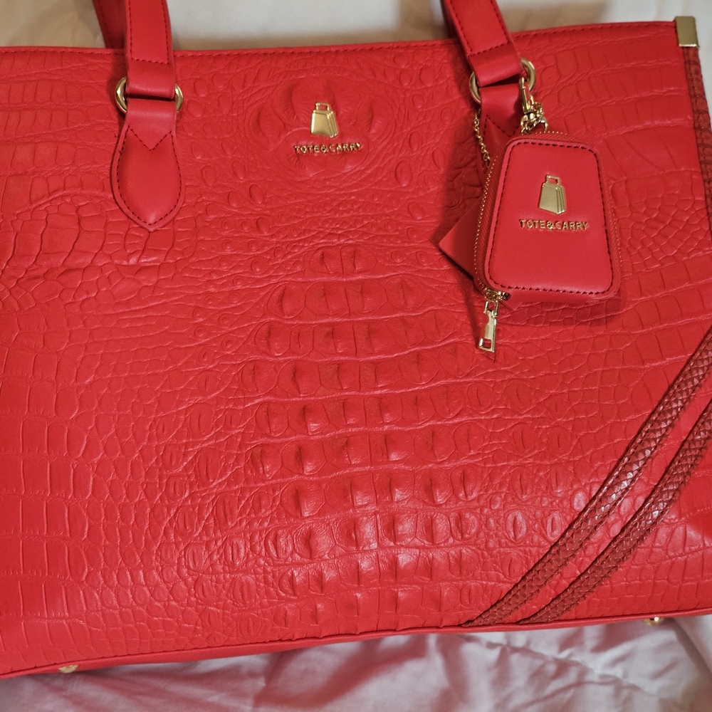 Red Tote&Carry Crocodile Tote - Picture 5 of 5